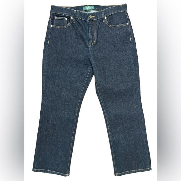 Lauren Ralph Lauren Denim - Lauren Ralph Lauren Classic Straight Jeans Size 14 P Dark Wash Preppy School EUC
